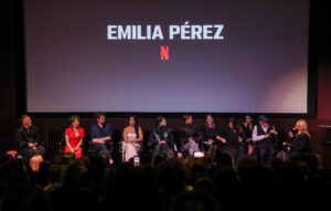 Emilia perez star cast at special screening of netflix special.