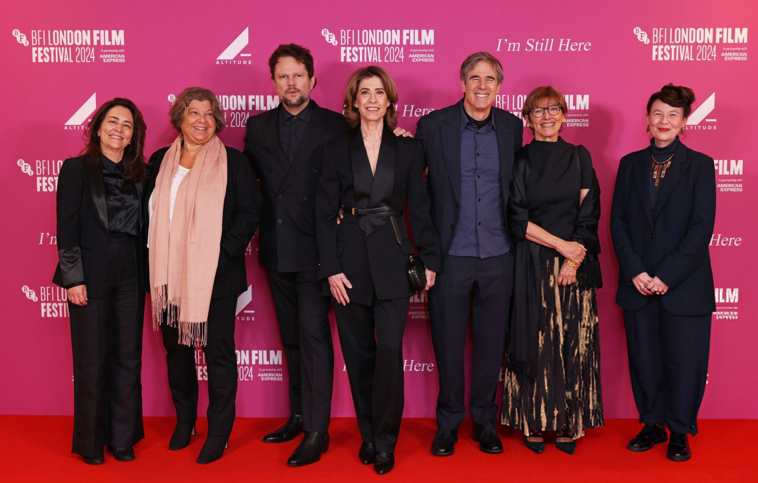 starcast of i'm still here film at the premiere at BFI london film festival.