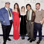 star cast of sweethearts at premiere in SCAD Savannah Film Festival.