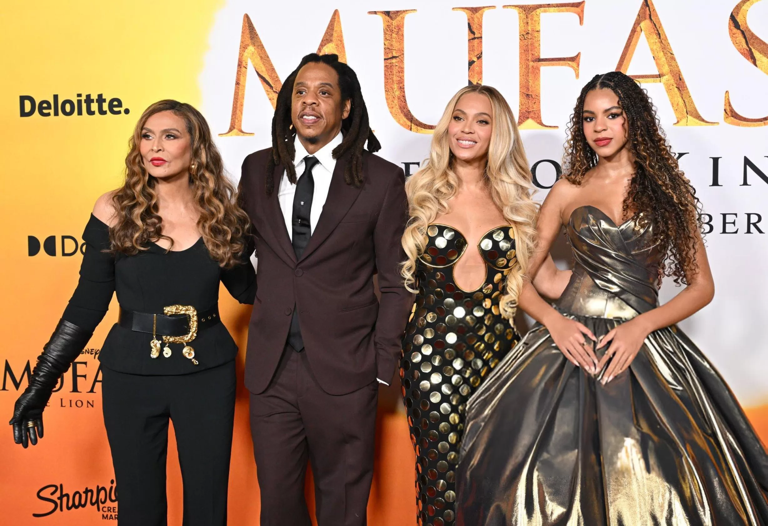 Mufasa the lion king premiere attended by Jay Z, Beyonce and other celebrities.